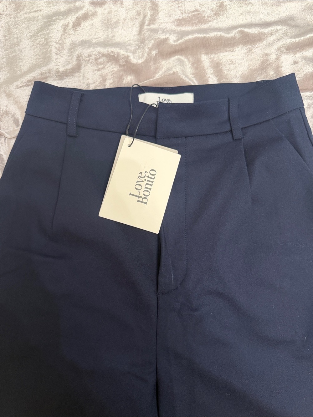 Love, Bonito Navy High-Waist Trousers